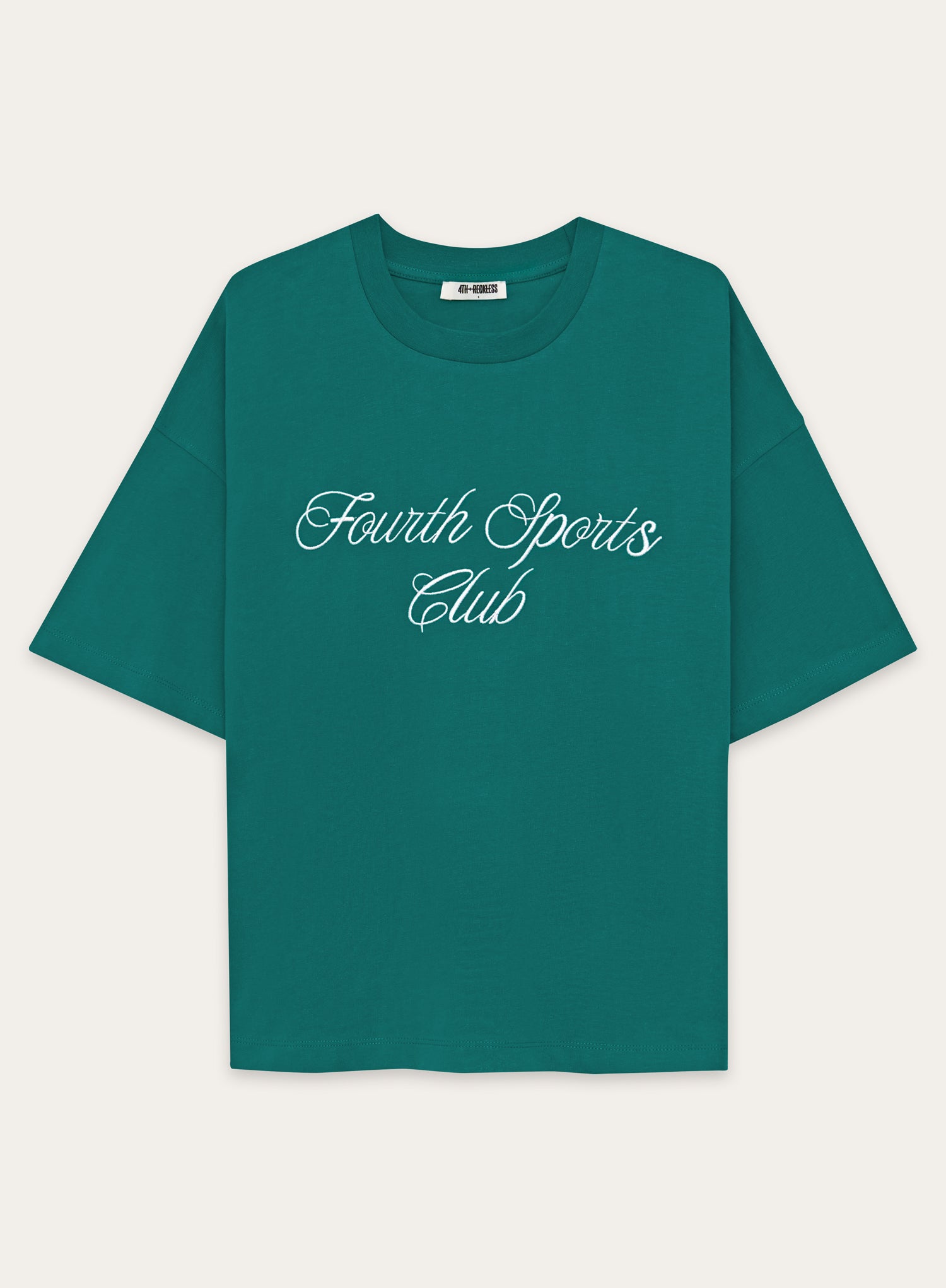 Green Sports Club Slogan Oversized T-Shirt